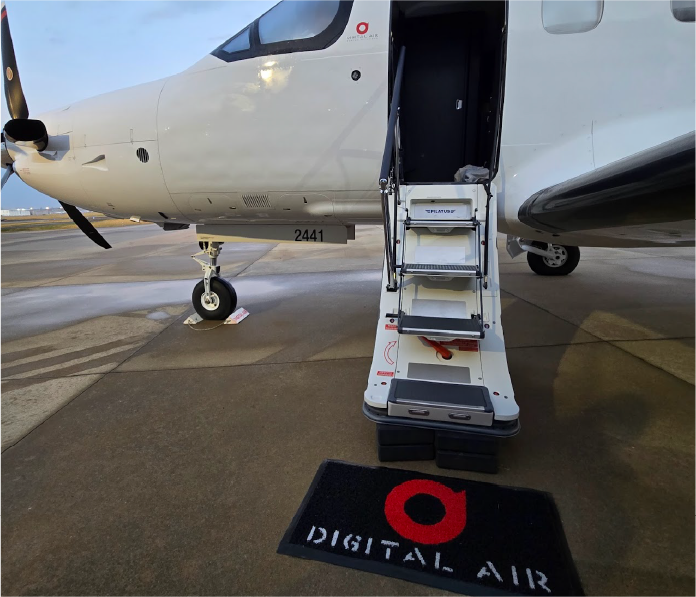Private Digital Air aircraft on the tarmac